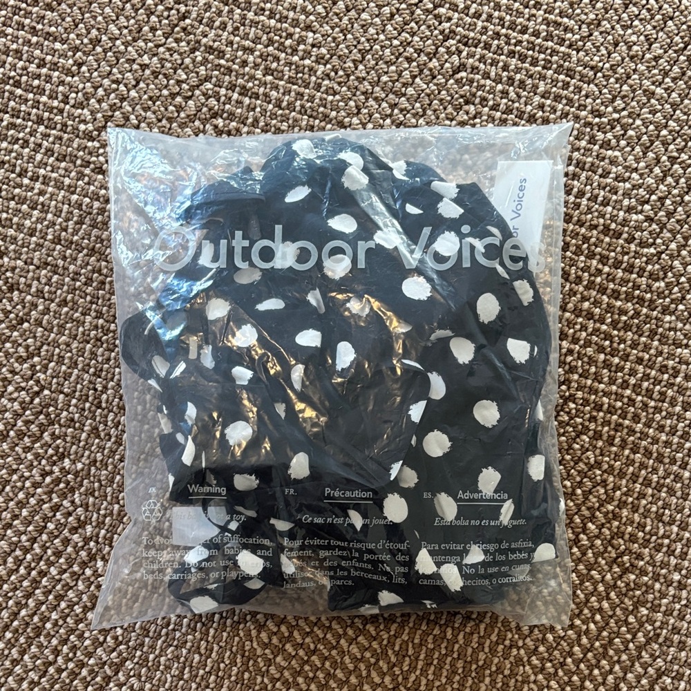 Outdoor Voices Black and White Polka Dot Clothing